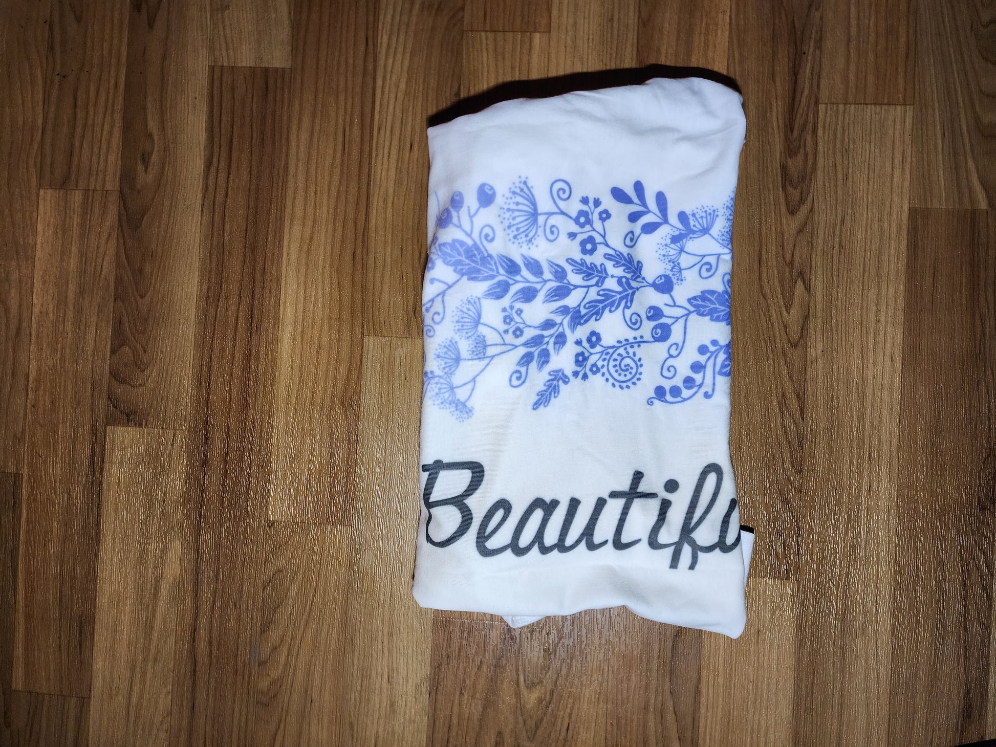 'Beautiful' floral tee